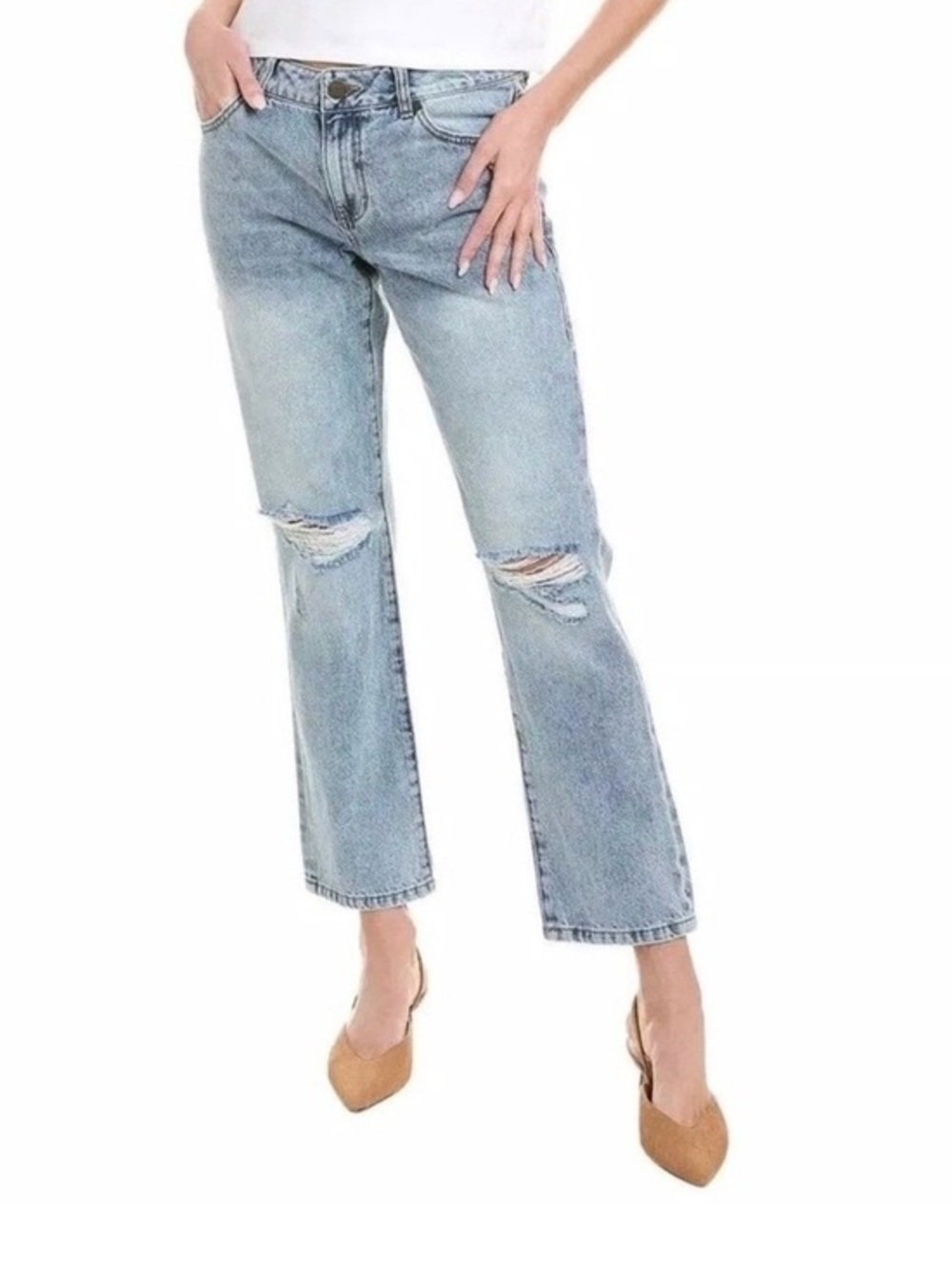 CAbi 100% Boyfriend Jeans Women's Size 4 #6071 EUC
100% Cotton Distressed